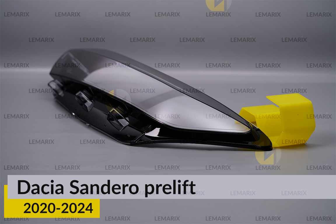 Стекло фары Dacia Sandero (2020-2025) дорест/1 рест левое