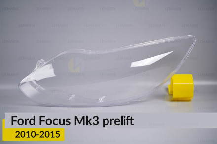 Скло фари Ford Focus Mk3 (2010-2015) дорест ліве