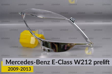Хромована декоративна маска лінзи велика Mercedes-Benz E-Class W212 (2009-2013) дорест права