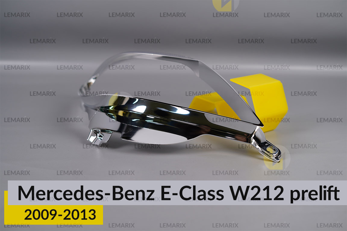 Хромированная декоративная маска линзы большая Mercedes-Benz E-Class W212 (2009-2013) дорест правая