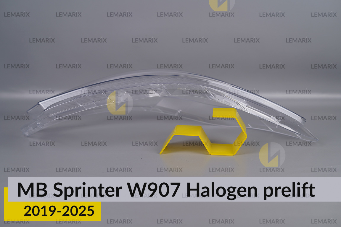 Стекло фары Mercedes-Benz Sprinter W907 Halogen (2019-2026) дорест правое