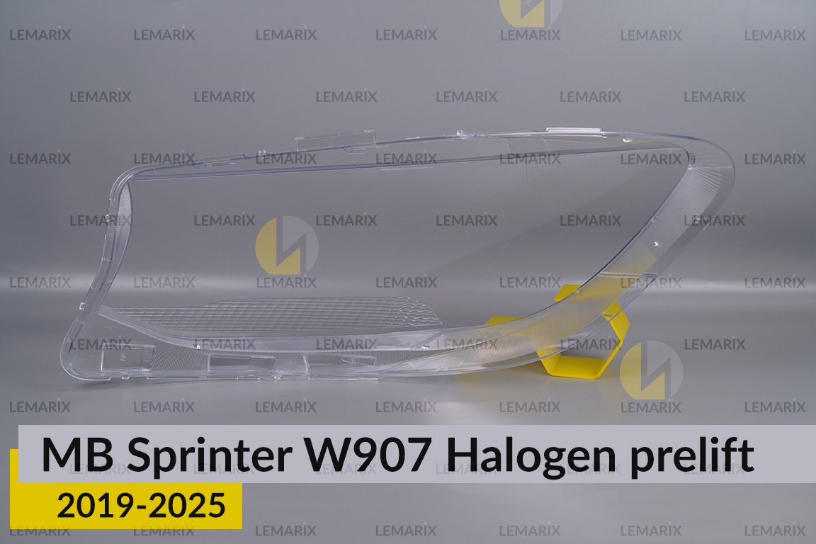 Стекло фары Mercedes-Benz Sprinter W907 Halogen (2019-2026) дорест правое