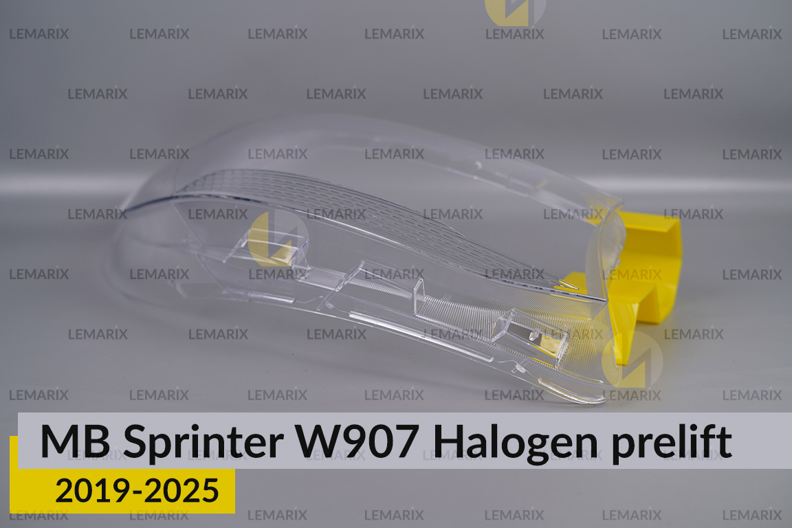 Стекло фары Mercedes-Benz Sprinter W907 Halogen (2019-2026) дорест правое