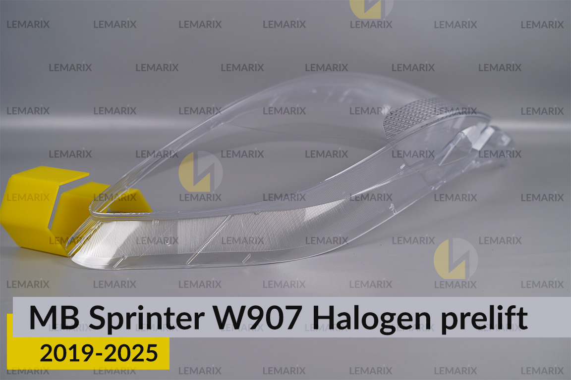 Стекло фары Mercedes-Benz Sprinter W907 Halogen (2019-2026) дорест правое