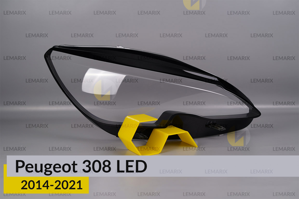 Стекло фары Peugeot 308 LED (2014-2021) правое