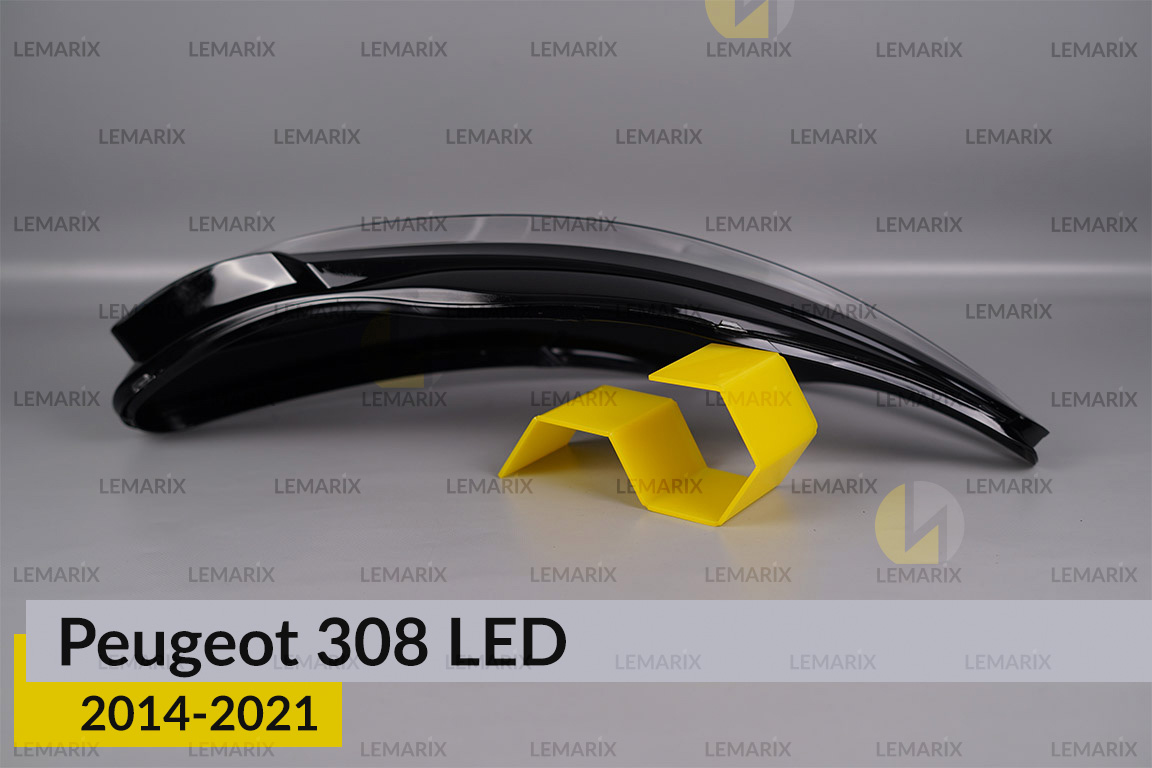 Стекло фары Peugeot 308 LED (2014-2021) правое