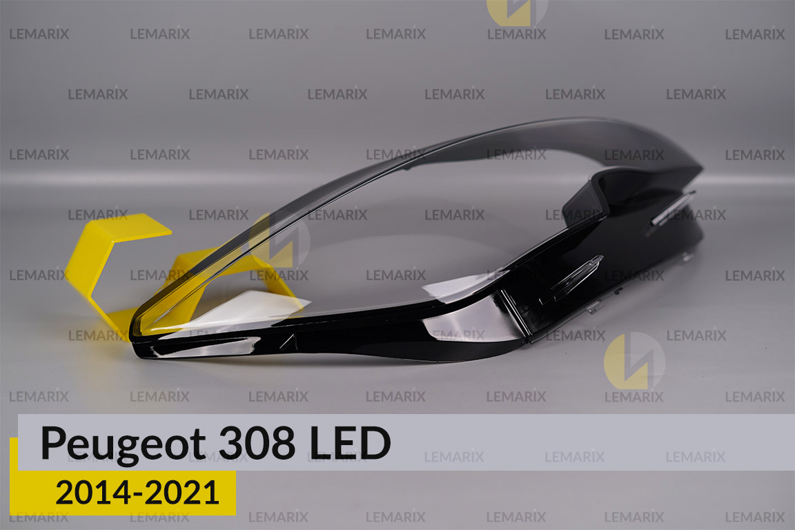 Стекло фары Peugeot 308 LED (2014-2021) правое