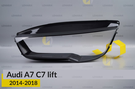 Скло фари Audi A7 C7 (2014-2018) рест ліве