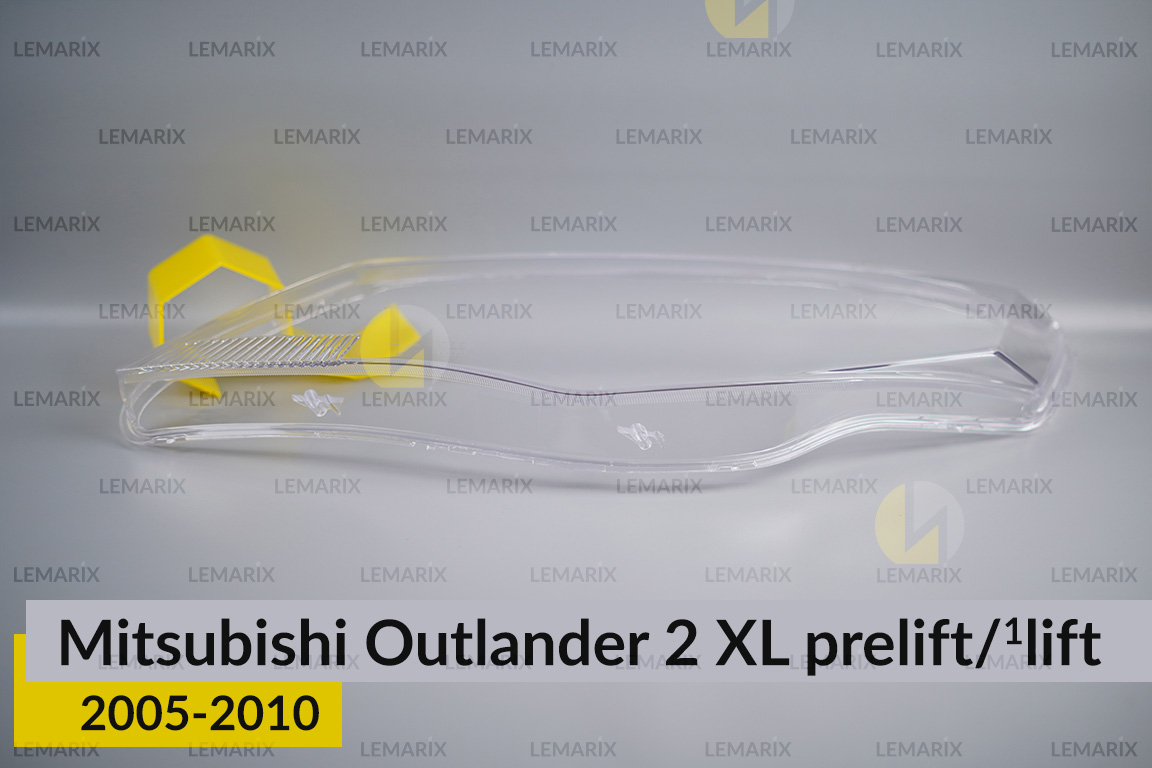 Скло фари Mitsubishi Outlander 2 XL (2005-2010) дорест/1 рест ліве