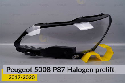 Скло фари Peugeot 5008 P87 Halogen (2017-2020) дорест ліве