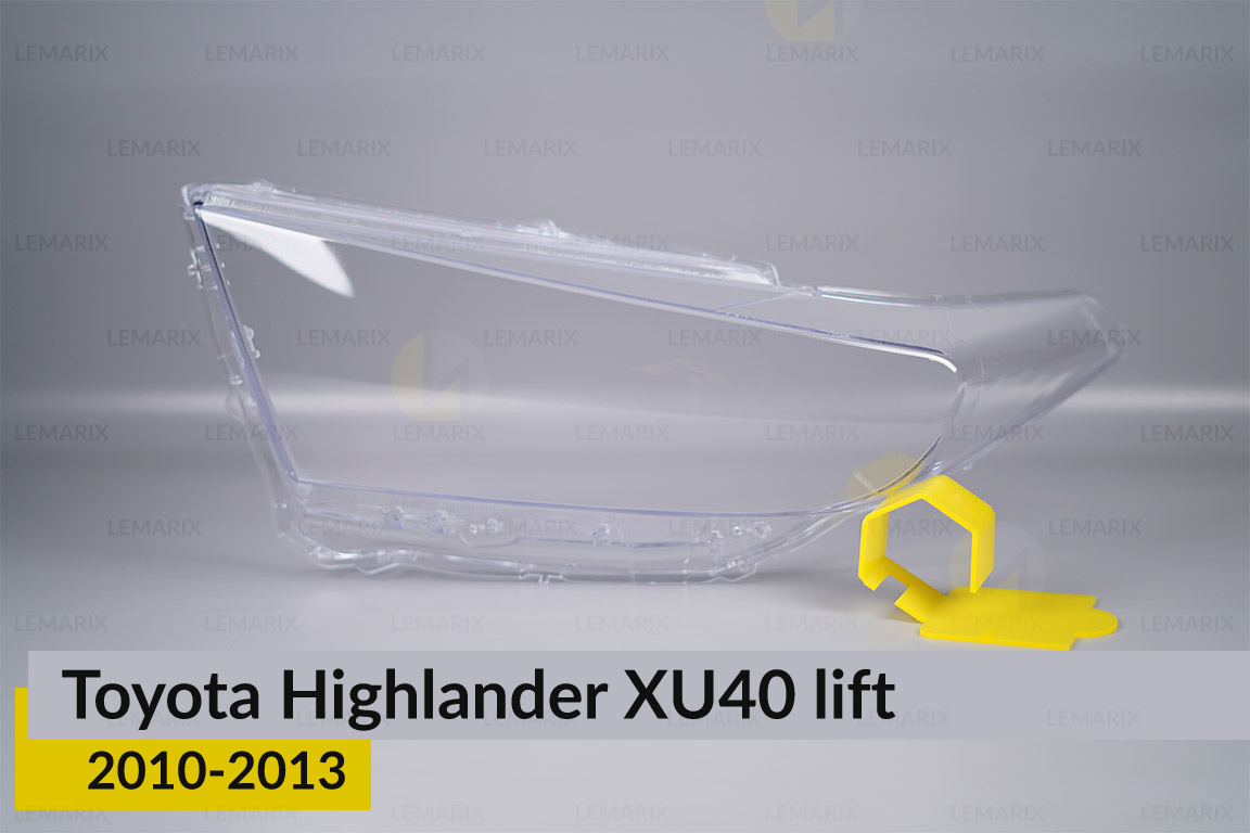 Скло фари Toyota Highlander XU40 (2010-2013) рест ліве