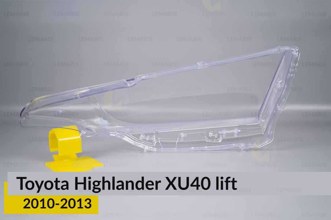 Стекло фары Toyota Highlander XU40 (2010-2013) рест левое