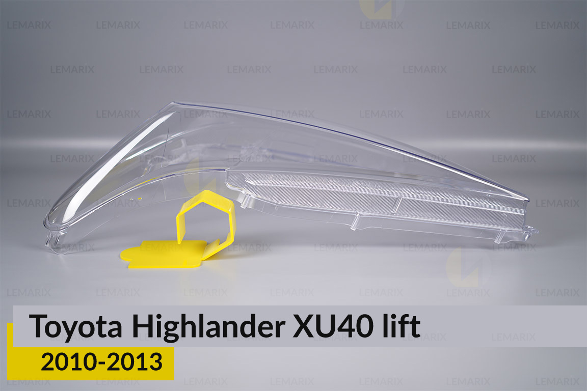 Стекло фары Toyota Highlander XU40 (2010-2013) рест левое