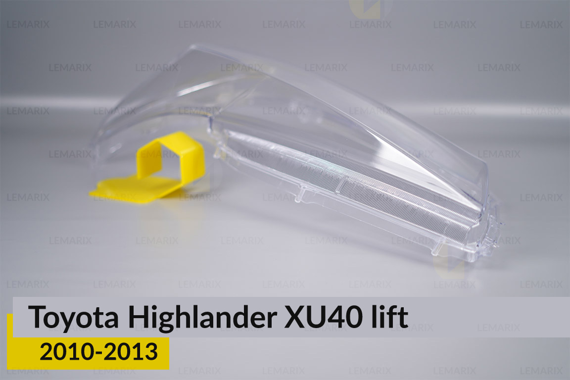 Стекло фары Toyota Highlander XU40 (2010-2013) рест левое