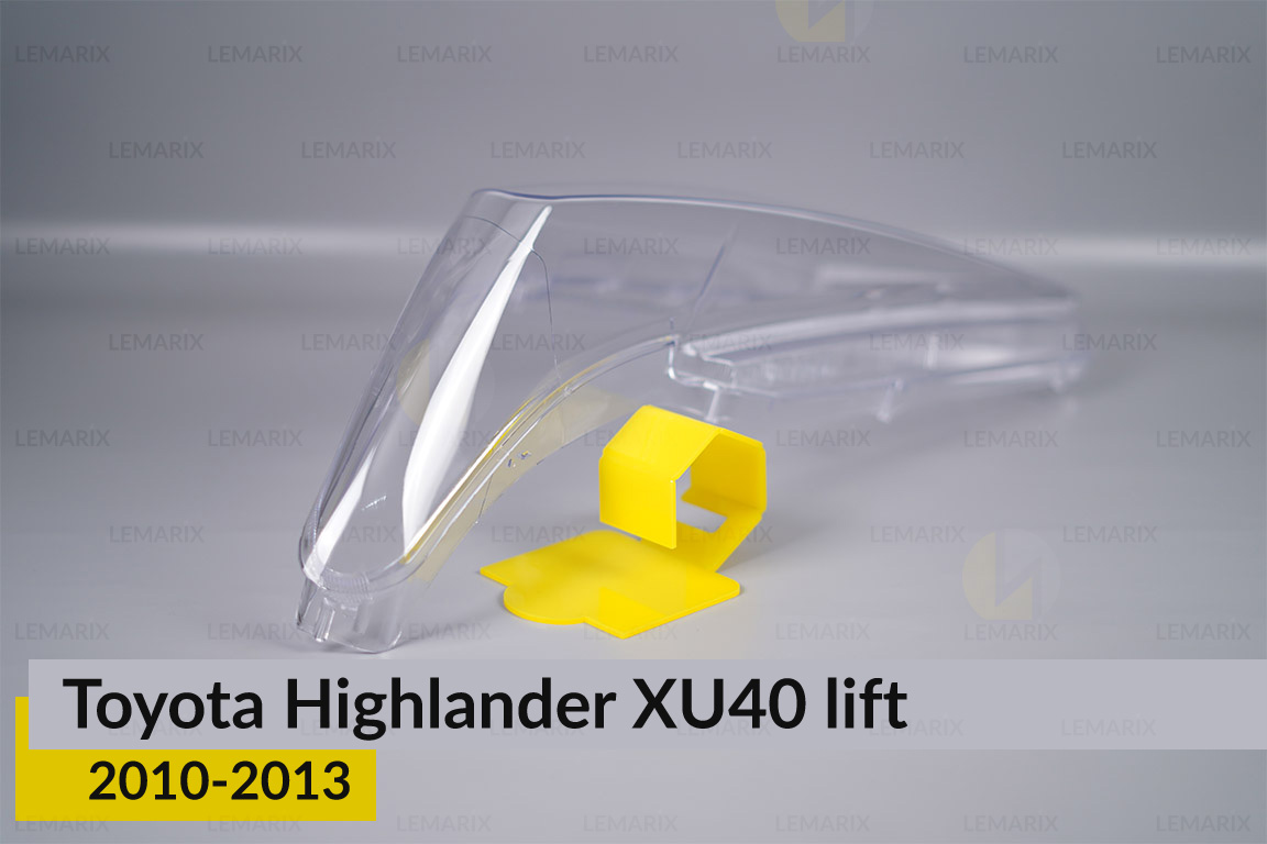 Стекло фары Toyota Highlander XU40 (2010-2013) рест левое