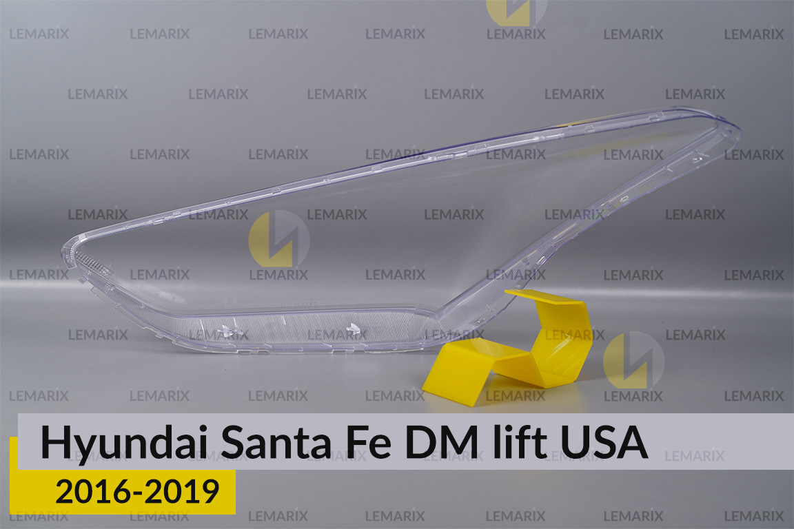 Скло фари Hyundai Santa Fe DM USA (2016-2019) рест праве