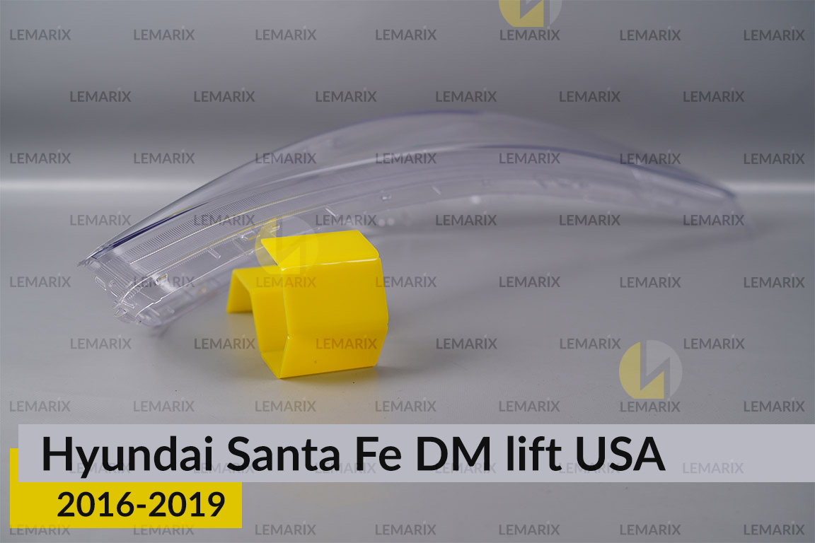 Скло фари Hyundai Santa Fe DM USA (2016-2019) рест праве
