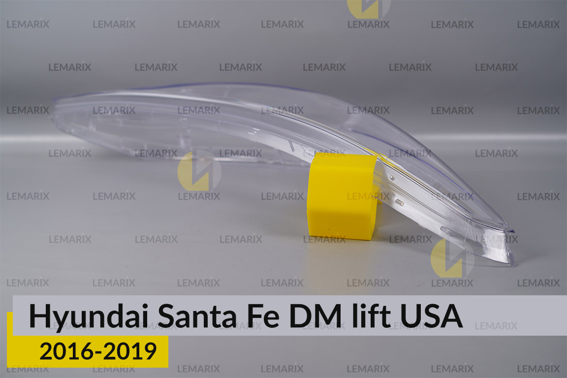 Скло фари Hyundai Santa Fe DM USA (2016-2019) рест праве