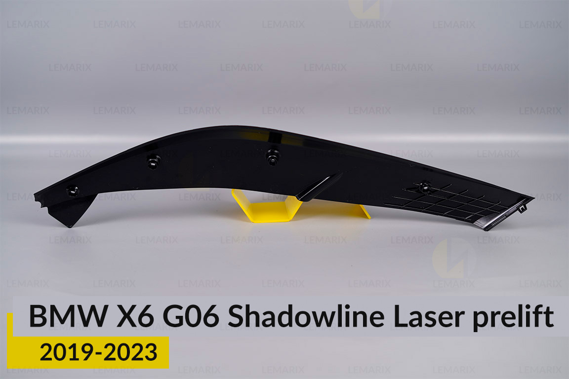 Хромована декоративна маска верхня BMW X6 G06 Shadowline Laser (2019-2023) дорест права