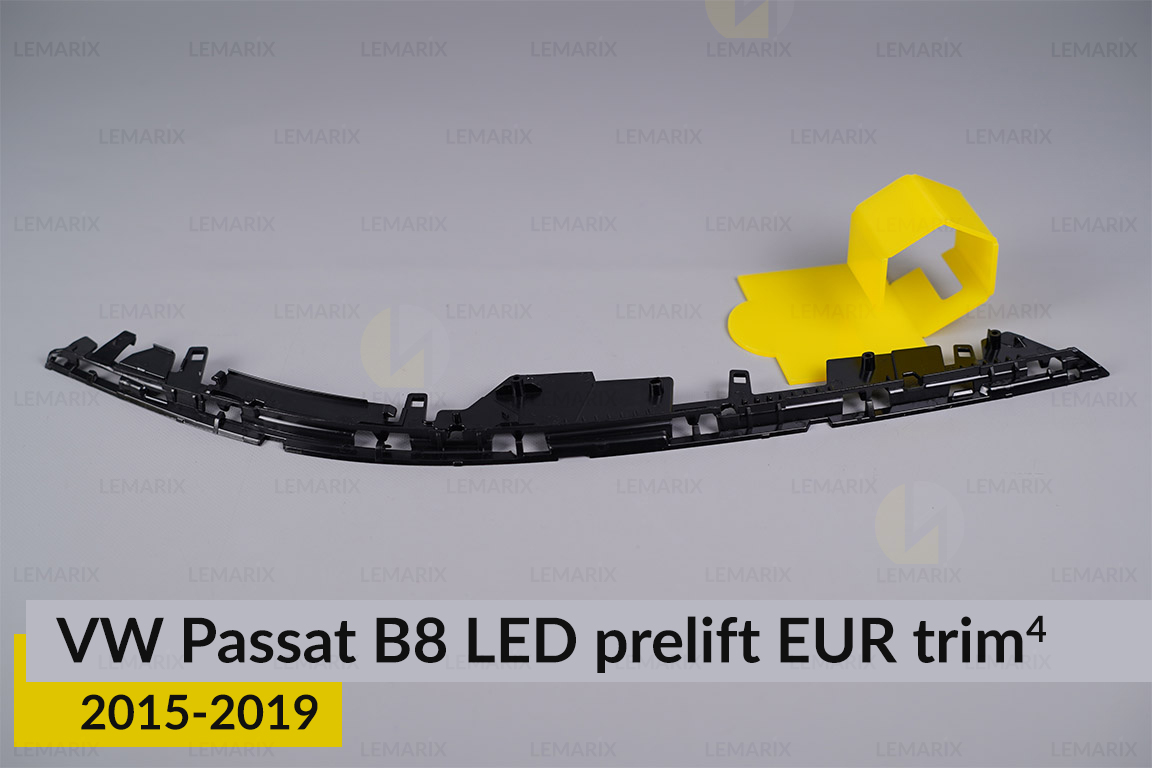 Хромована накладка на фари VW Volkswagen Passat B8 LED EUR (2015-2019) дорест на 4 деталі права