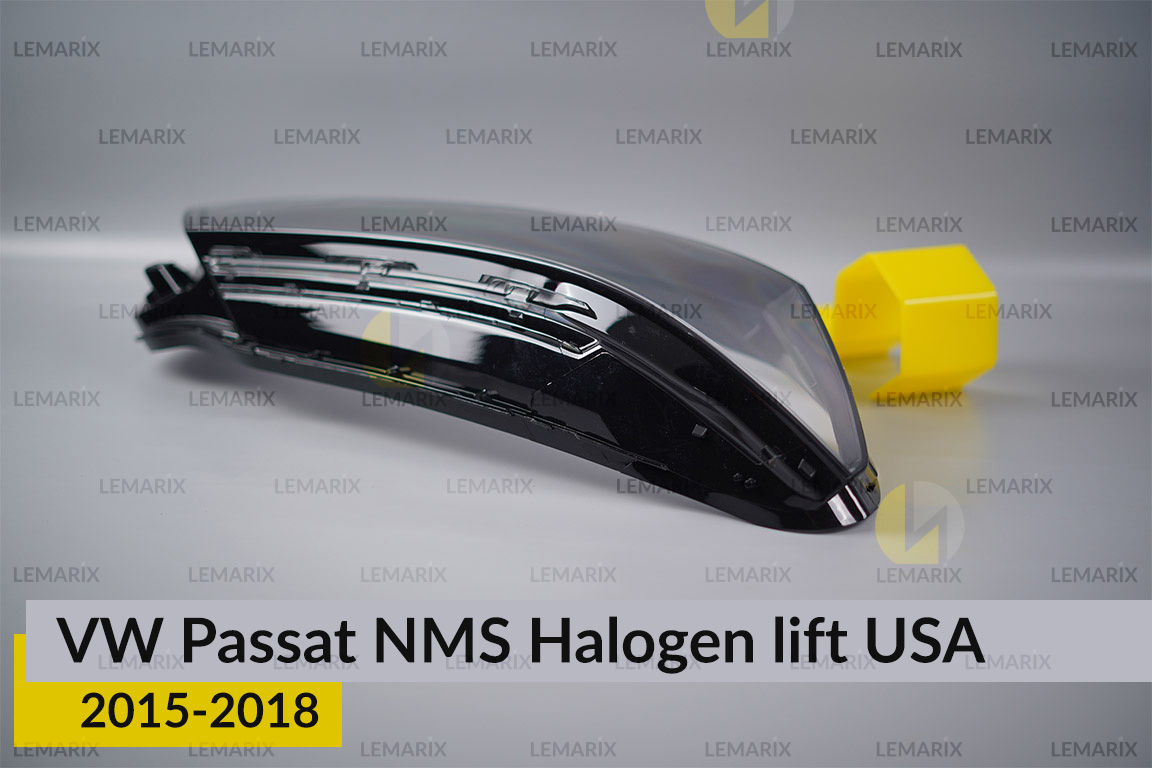 Стекло фары VW Volkswagen Passat NMS Halogen USA (2015-2018) рест правое
