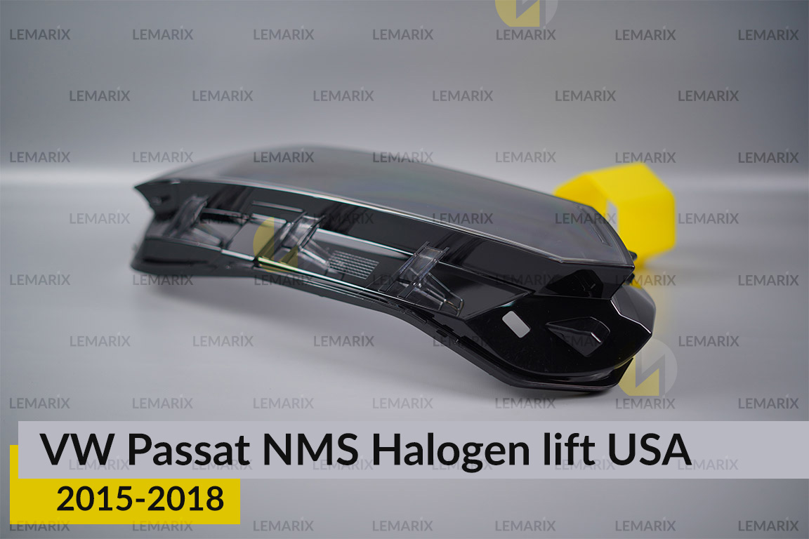 Стекло фары VW Volkswagen Passat NMS Halogen USA (2015-2018) рест правое