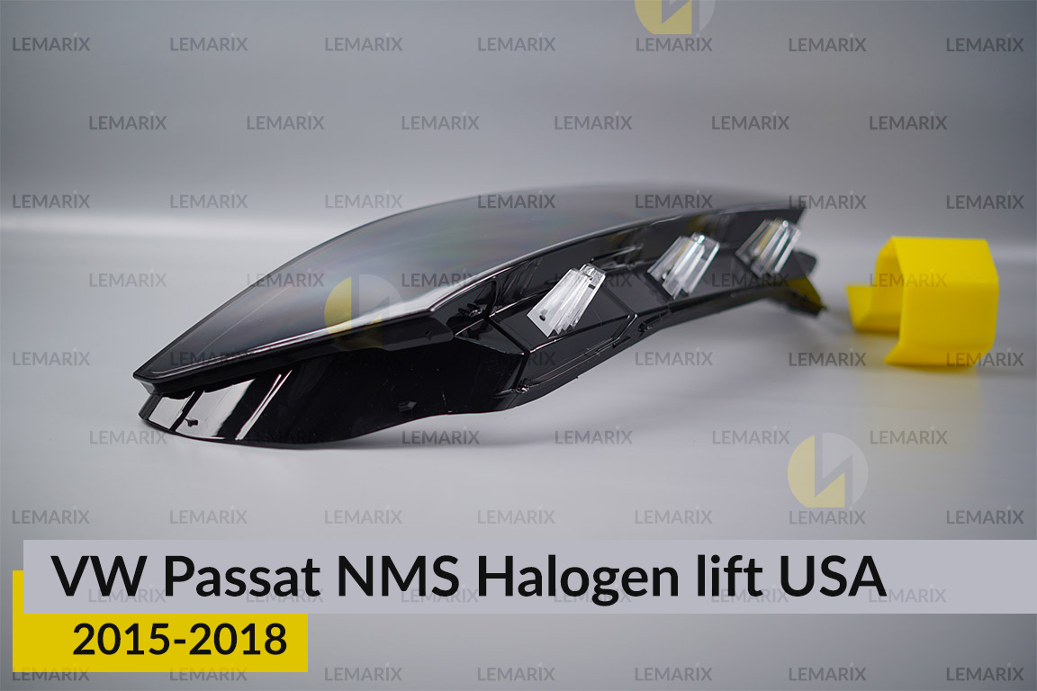 Стекло фары VW Volkswagen Passat NMS Halogen USA (2015-2018) рест правое
