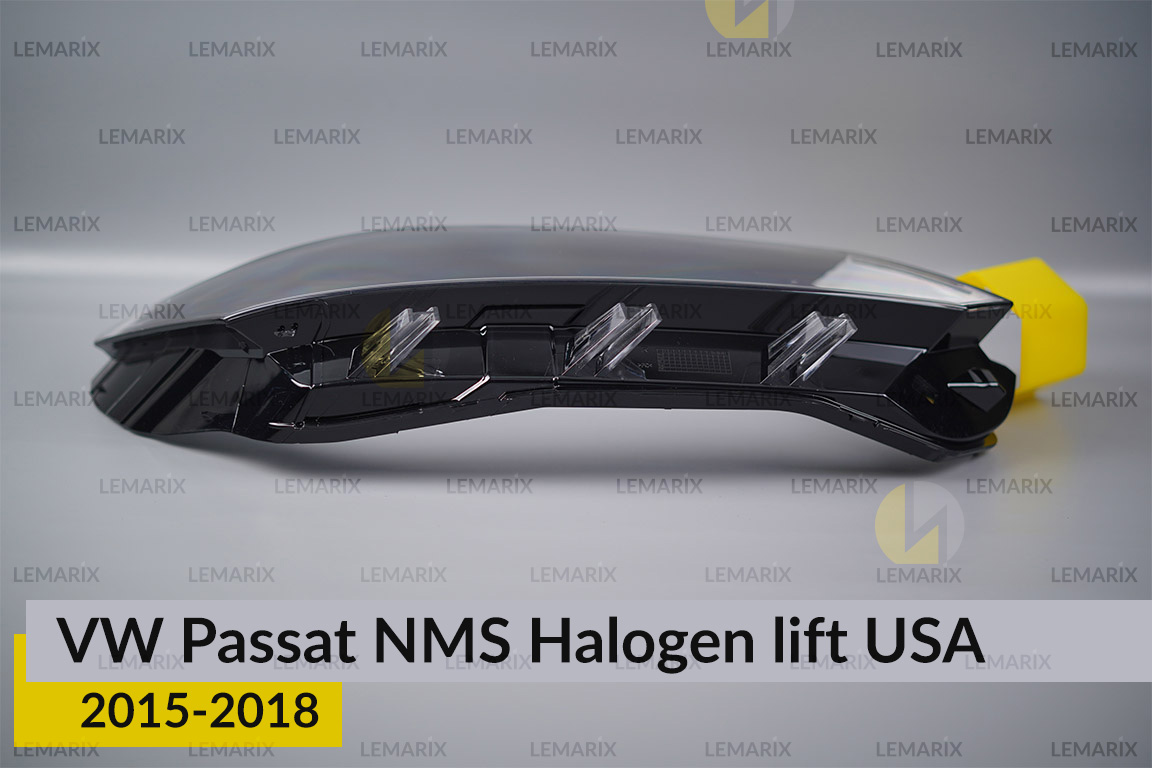 Стекло фары VW Volkswagen Passat NMS Halogen USA (2015-2018) рест правое