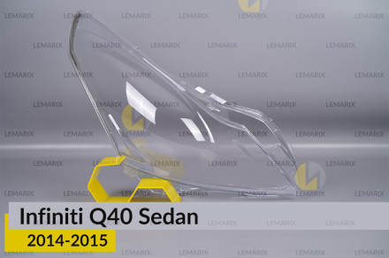 Стекло фары Infiniti Q40 Sedan (2014-2015) правое