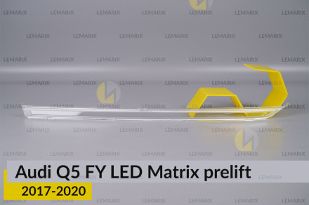 Блок световода фары Audi Q5 FY LED Matrix (2017-2020) дорест короткий внешний левый