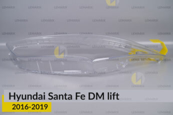 Скло фари Hyundai Santa Fe DM (2016-2019)