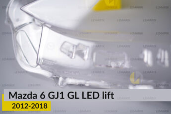 Скло фари Mazda 6 GJ1 GL LED (2012-2018)
