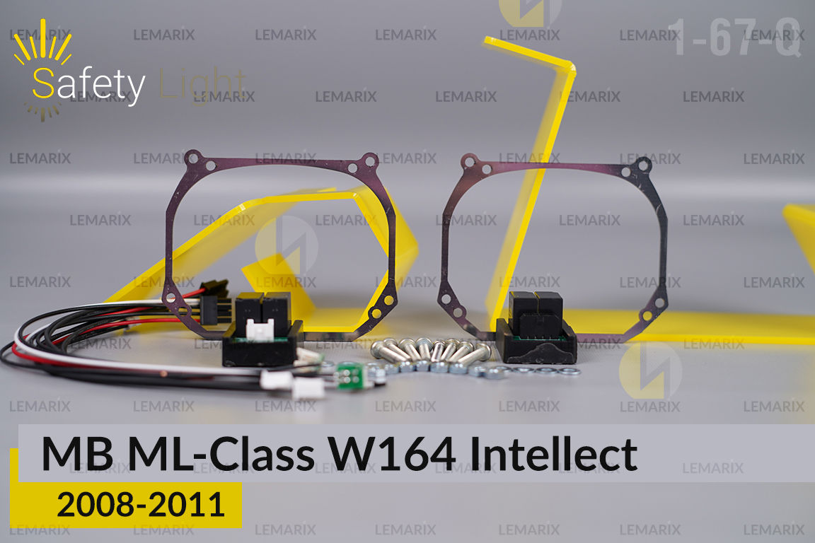 Перехідна рамка для Mercedes-Benz ML-Class W164 Intellect з блочком (2008-2011) рестайлінг