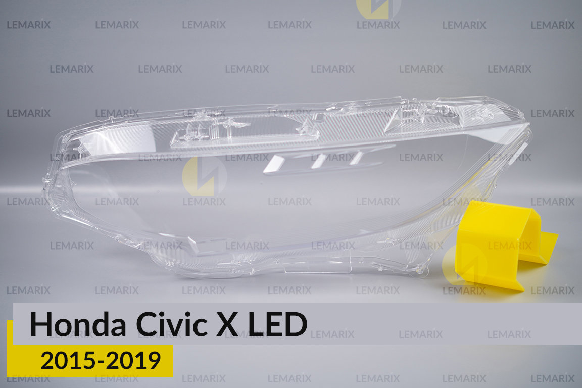 Скло фари Honda Civic LED (2015-2019)