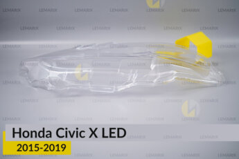 Скло фари Honda Civic LED (2015-2019)