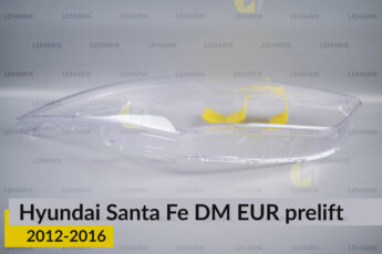 Скло фари Hyundai Santa Fe DM EUR