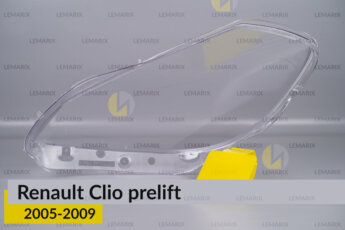 Скло фари Renault Clio (2005-2009)