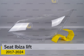 Скло фари Seat Ibiza (2017-2024) ліве