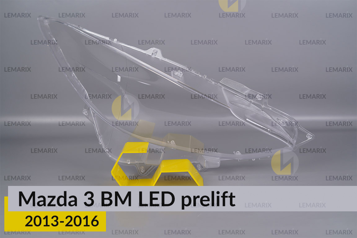Скло фари Mazda 3 BM LED (2013-2016)