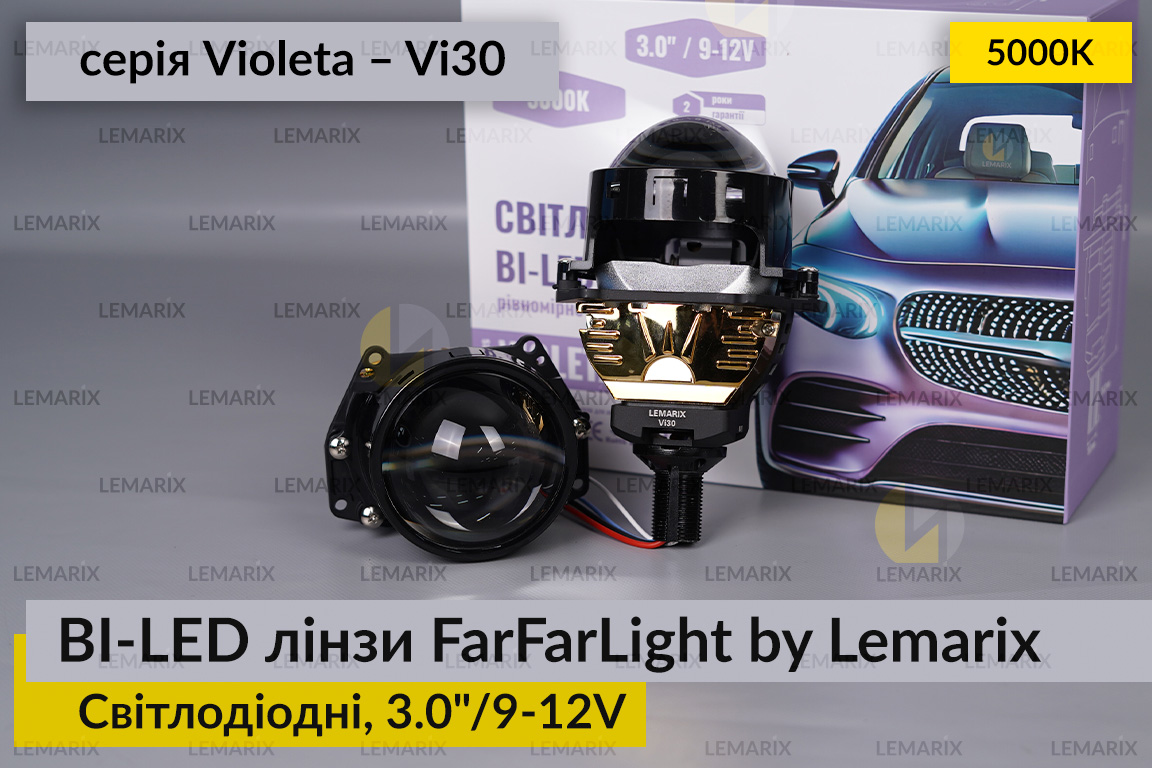 Світлодіодні BI-LED лінзи FarFarLight by Lemarix серії Violeta – Vi30