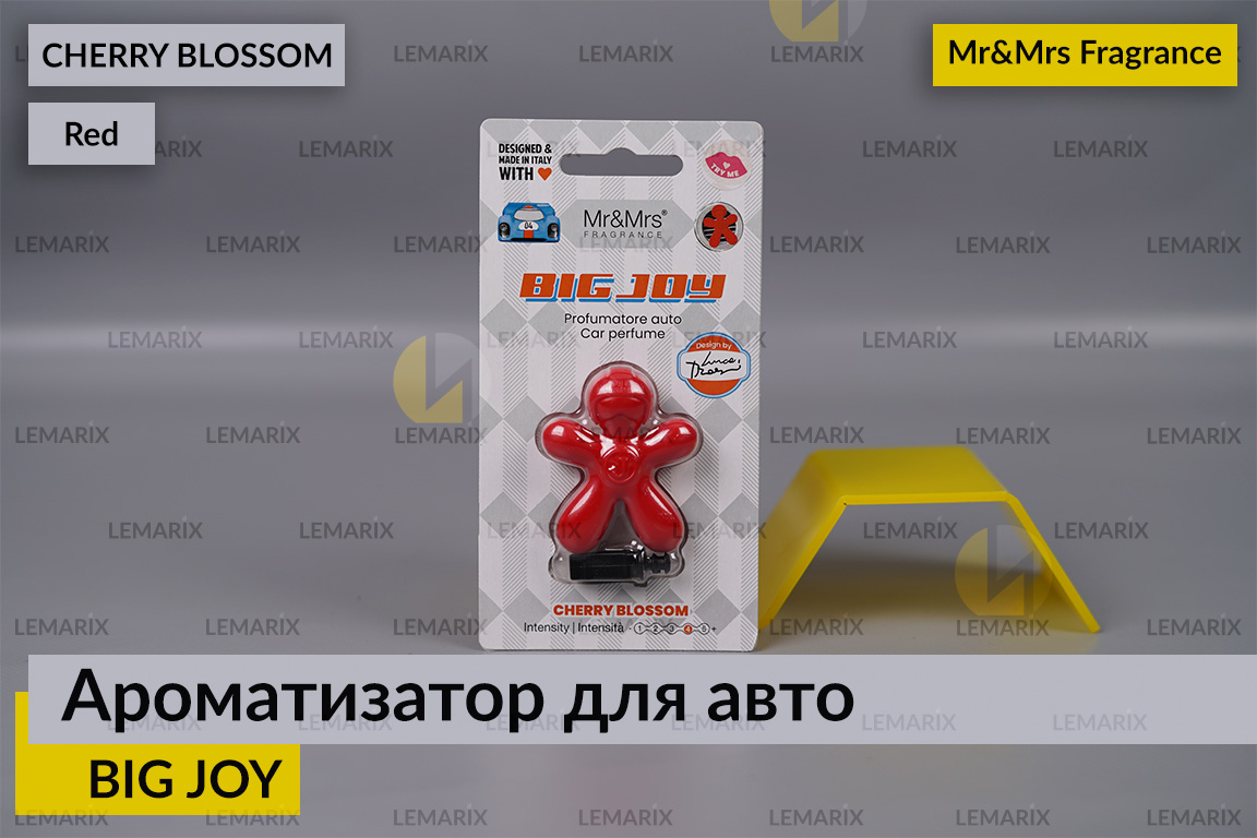 Ароматизатор для авто BIG JOY червоний ЦВІТІННЯ ВИШНІ/CHERRY BLOSSOM – Mr&Mrs Fragrance